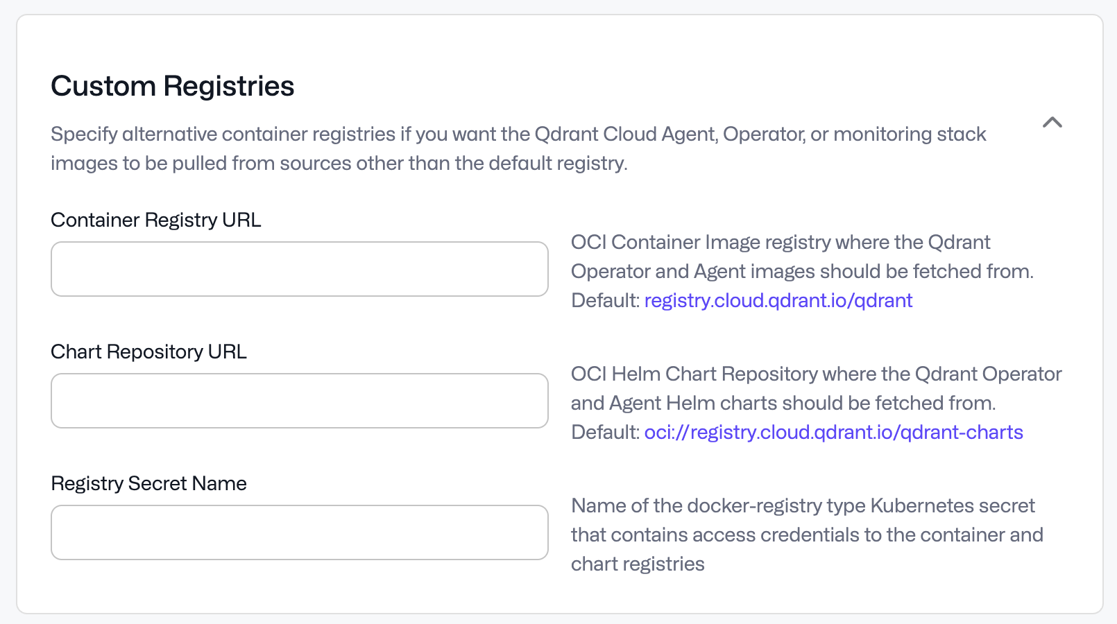 Create Hybrid Cloud Environment - Custom Registries